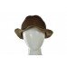 Hermans Hat SIze OS Brown Tan Woven Straw Fedora Casual  eb-99948599